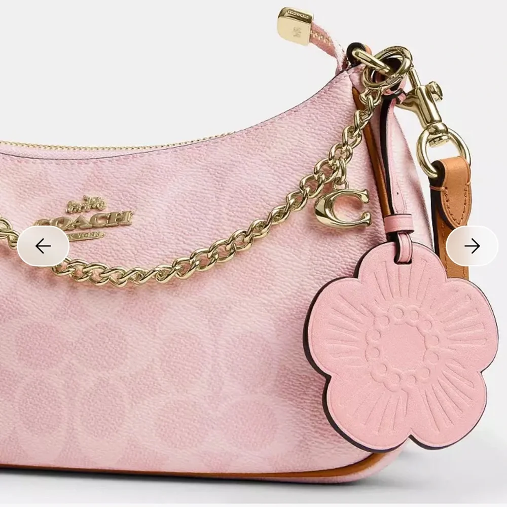 SOLD!!! Coach Teri Shoulder Bag in powder Pink with Charms - Picture 4 of 11
